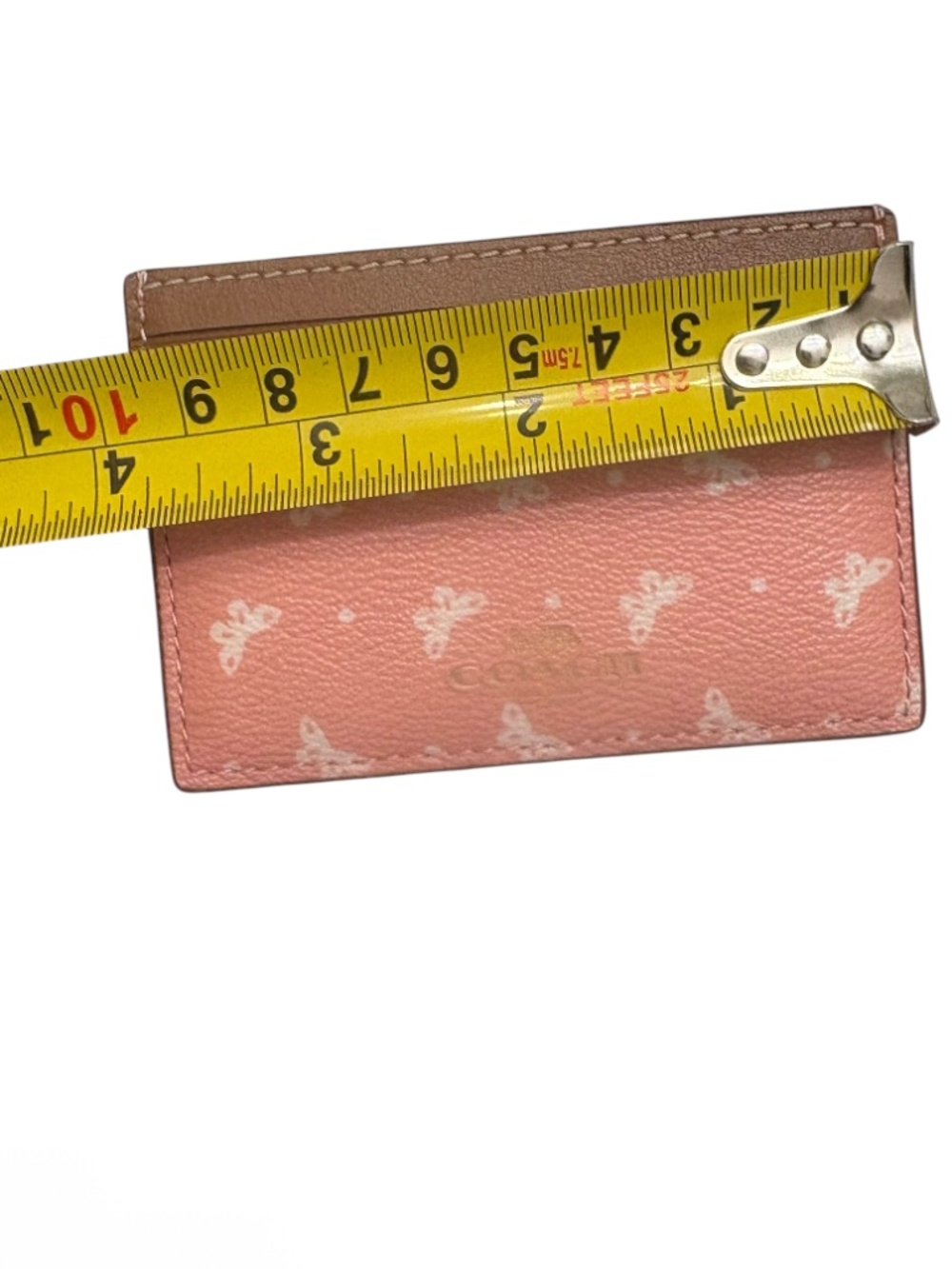 Coach pink brown butterfly card holder - Picture 3 of 4